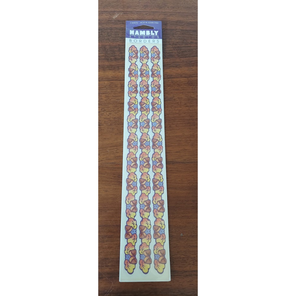 Hambly Studios Acorn Paper Stickers Borders Scrapbooking Embellishment 2‎ Sheets